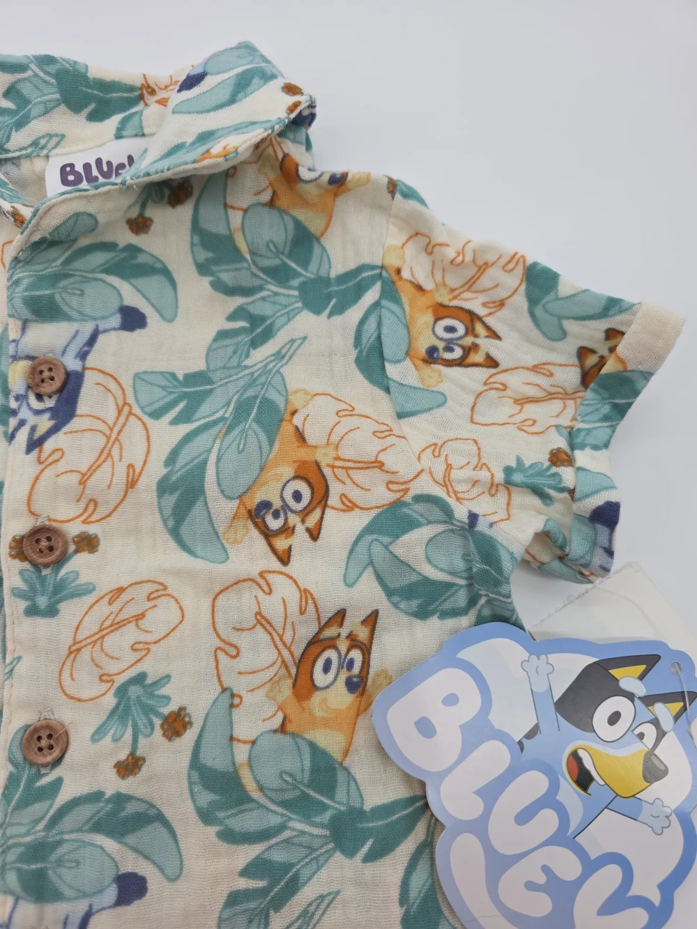NWT Bluey Baby Boys 2 Piece Outfit Set Shirt Shorts 100% Cotton 3-6M